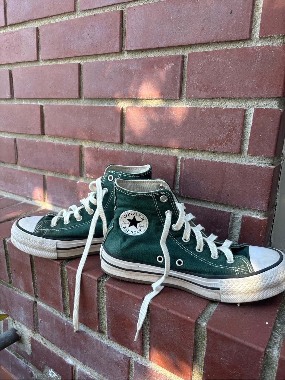 Youth platform converse in Green size 3.5. EUC